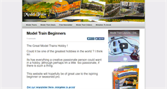 Desktop Screenshot of modeltrainbeginners.com